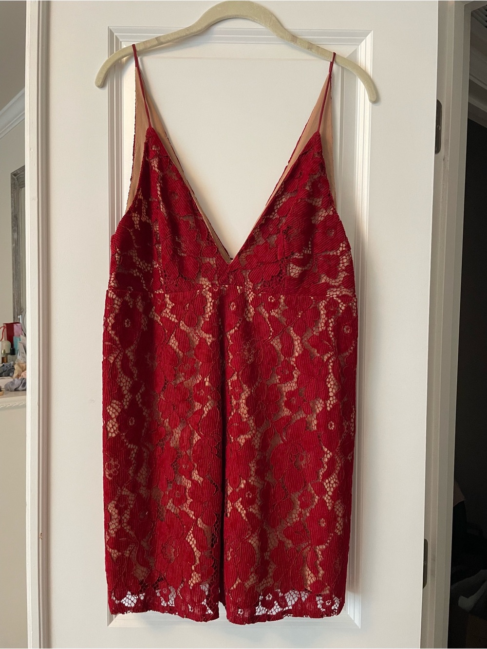 Red Lace Cocktail Dress